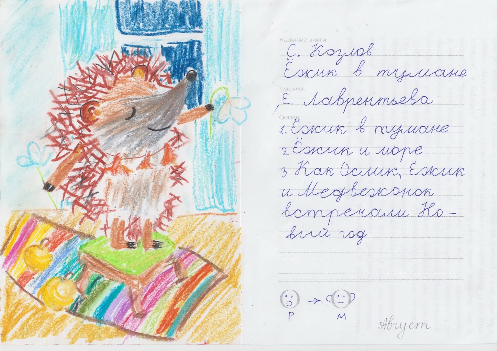 Еж читательский дневник